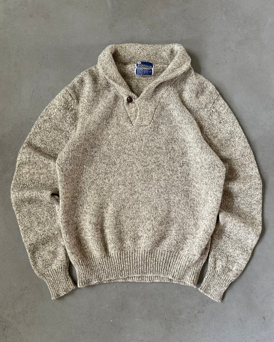 Années 70 - Pull en laine couleur avoine - G