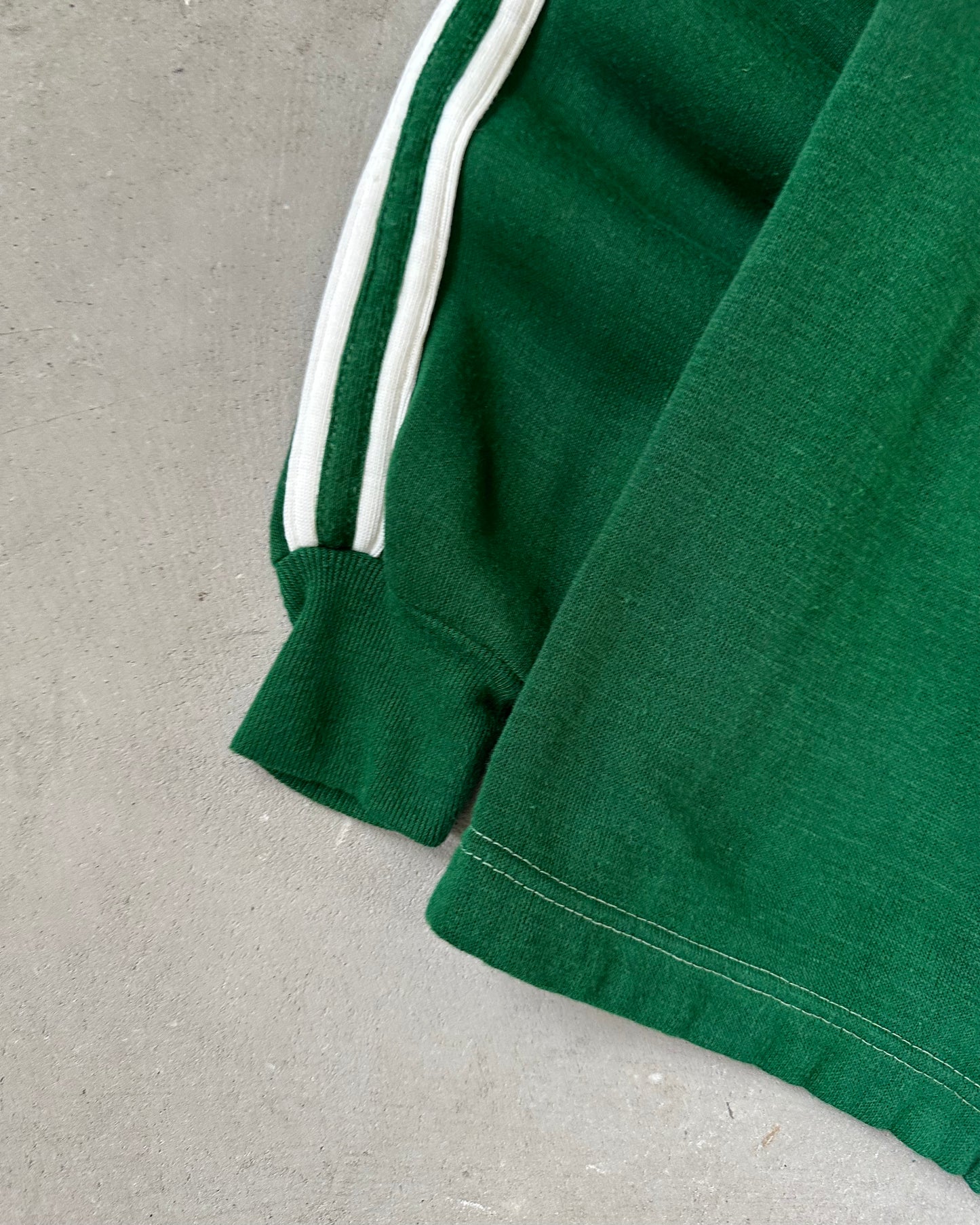 Années 1970 - Veste de survêtement zippée vert/blanc - XS/S