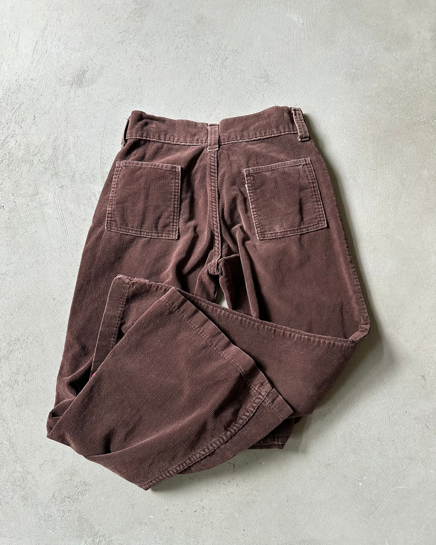 Années 70 - Pantalon patte d'éléphant en velours côtelé Levi's 697 Marron - 29x27