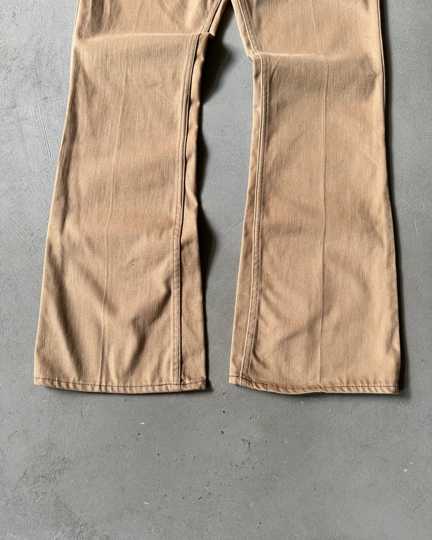 Années 70 - Pantalon Bootcut en Moleskine Beige - 29x29