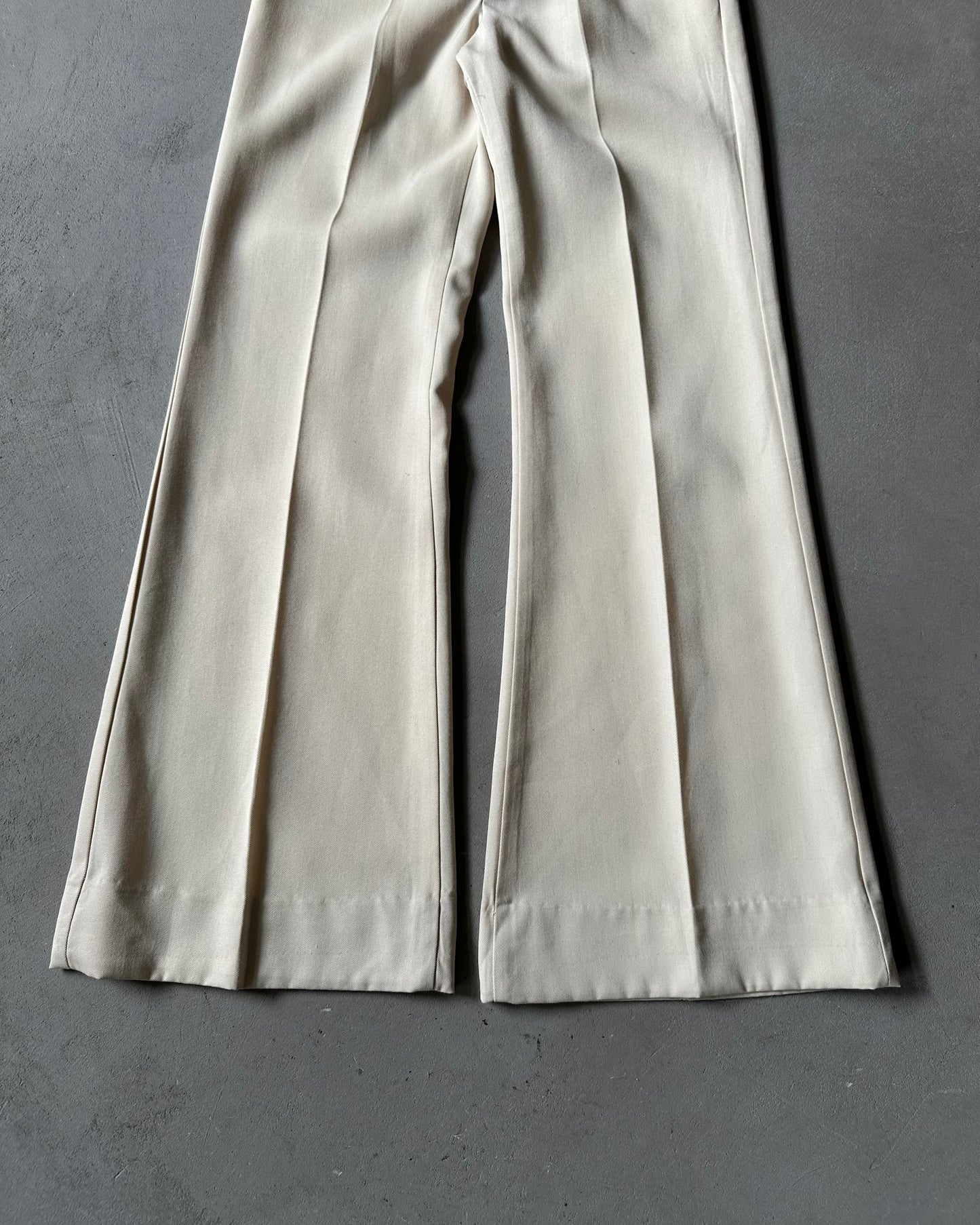 Années 70 - Pantalon Levi's plissé évasé crème - 28x31