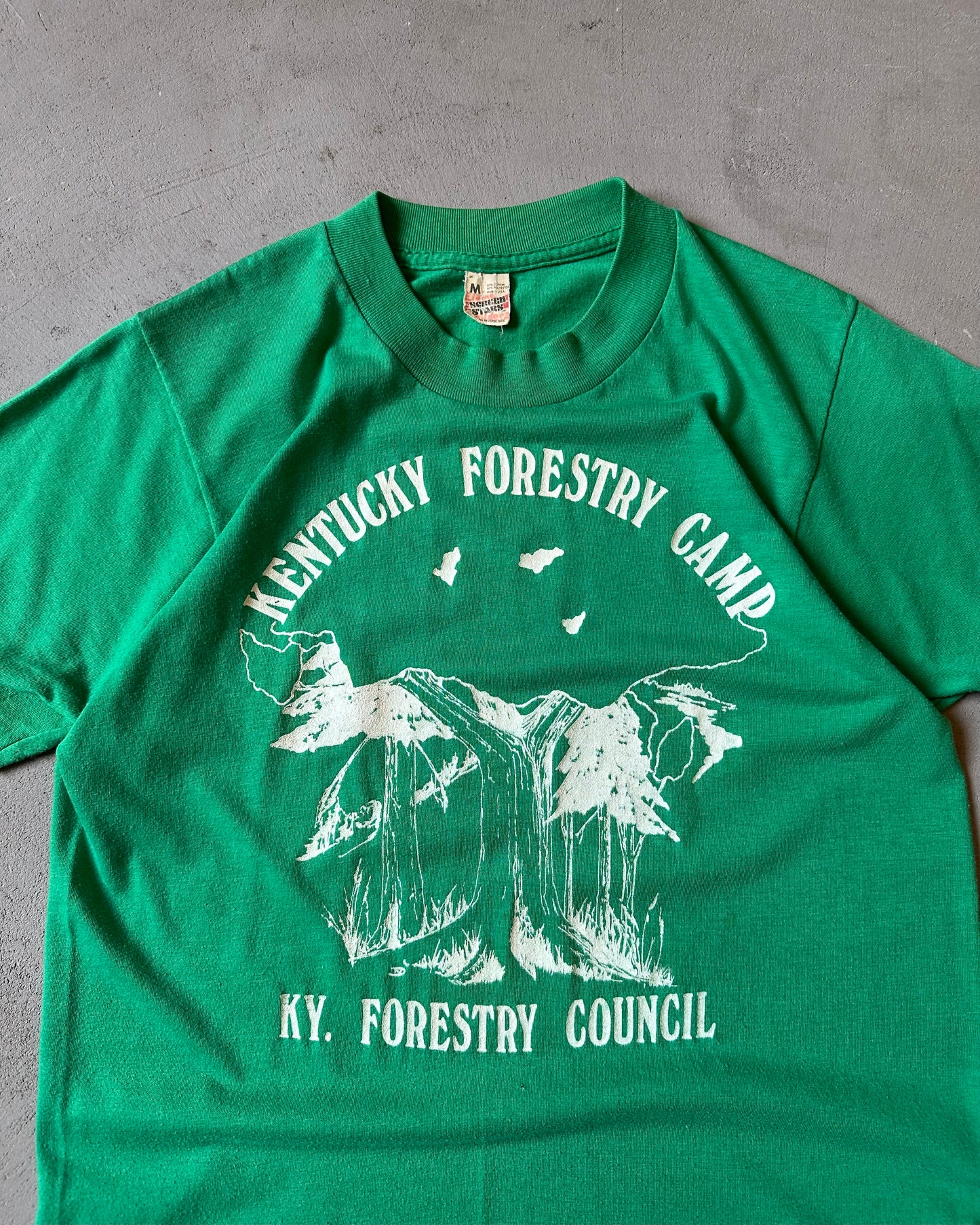 1980s - Green Forestry Camp T-Shirt - S
