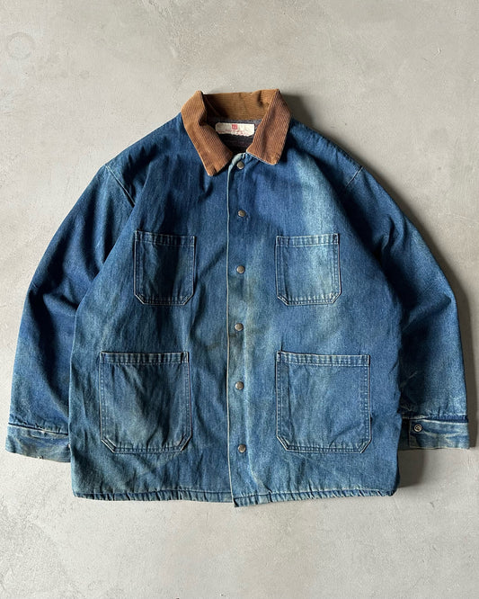 1980s - Faded Adolf Lafont Chore Jacket - L