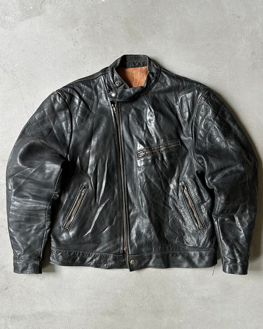 Années 60 - Blouson en cuir noir français - L