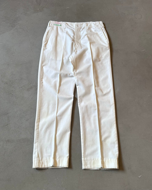 1970s - White Work Pants - 32x31