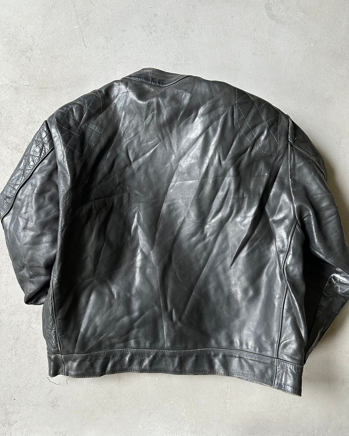 Années 60 - Blouson en cuir noir français - L