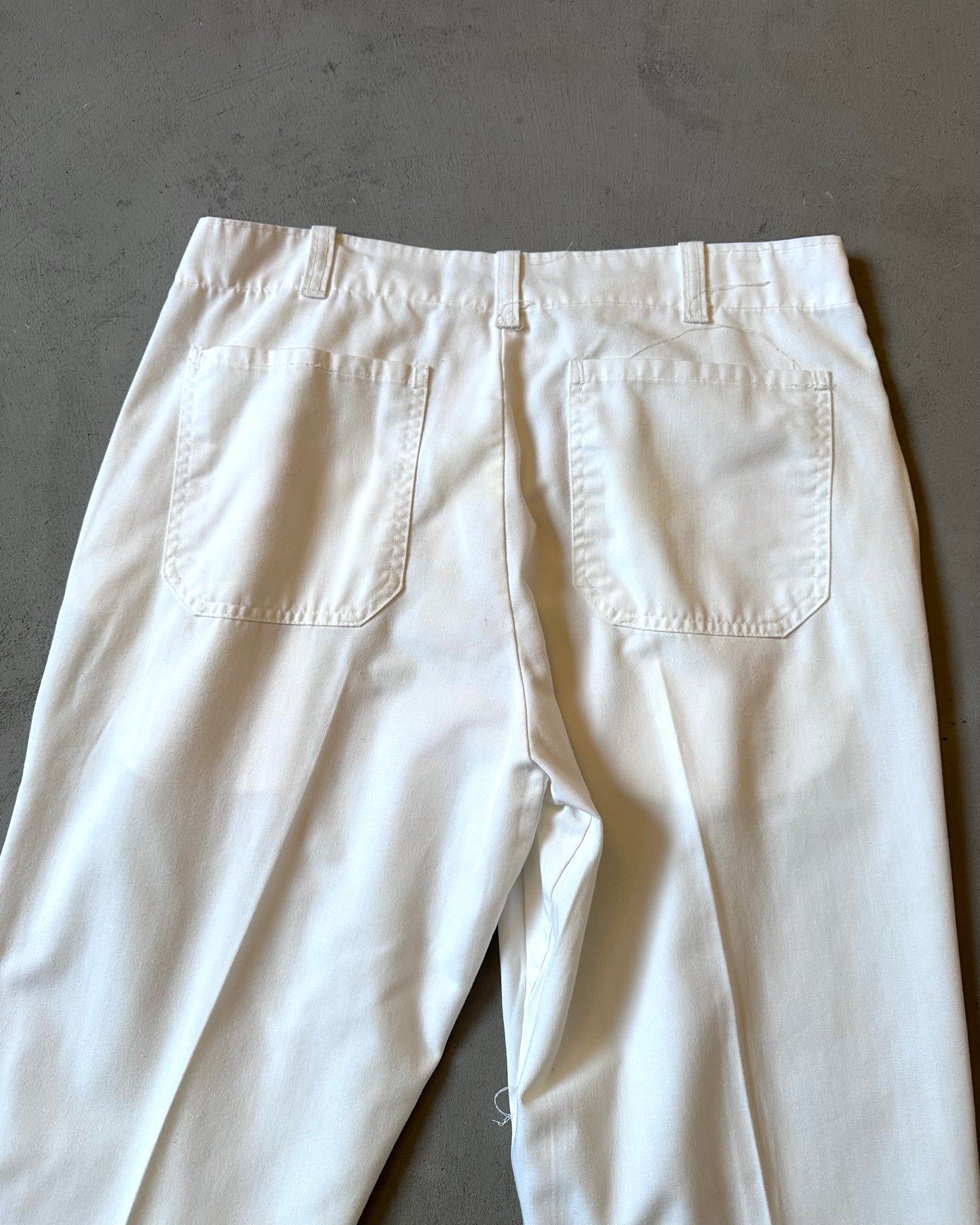 1970s - White Work Pants - 32x31