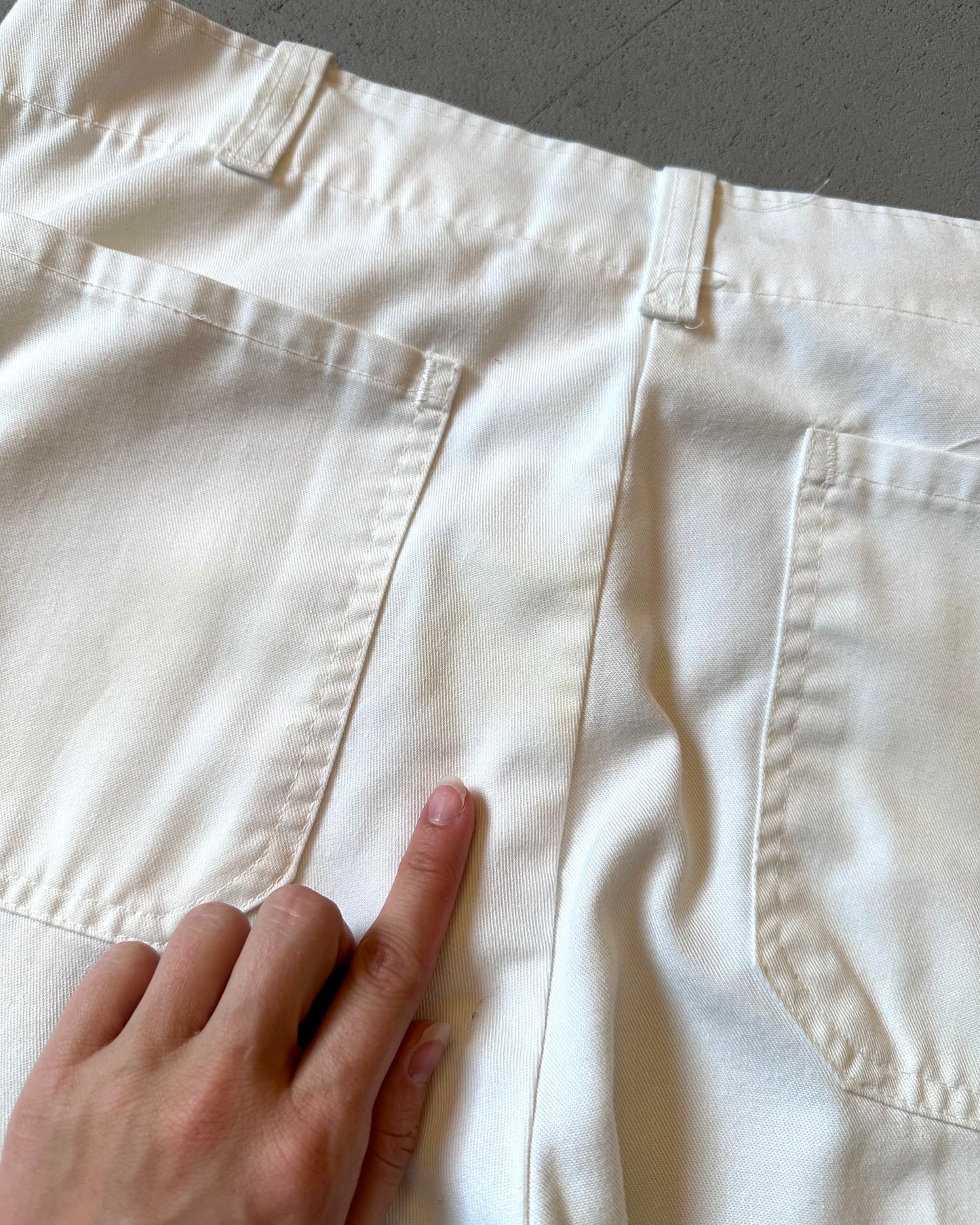 1970s - White Work Pants - 32x31