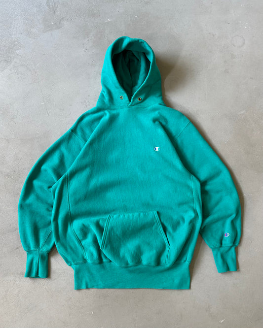1990s - Teal Champion RW Hoodie - XL