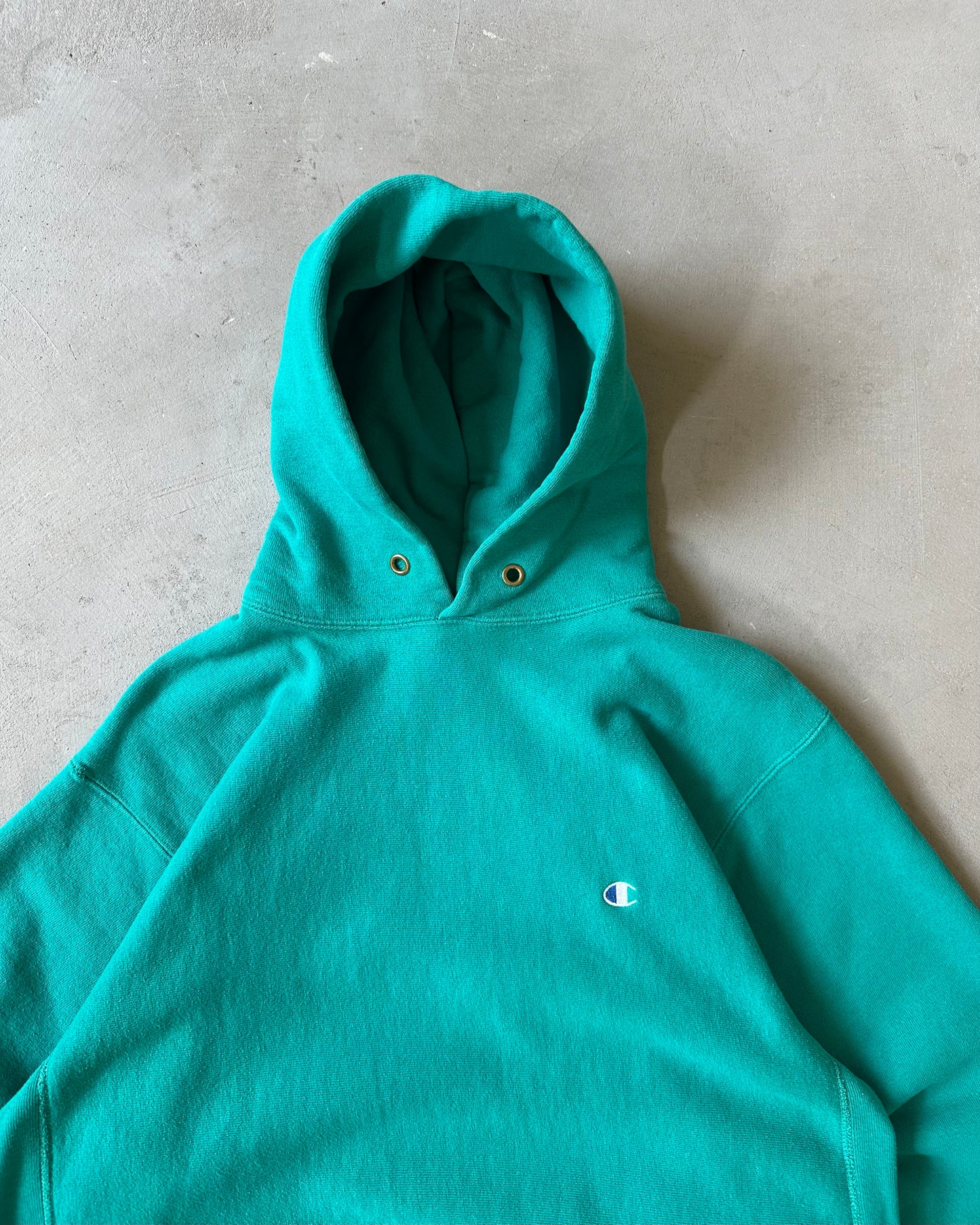 1990s - Teal Champion RW Hoodie - XL
