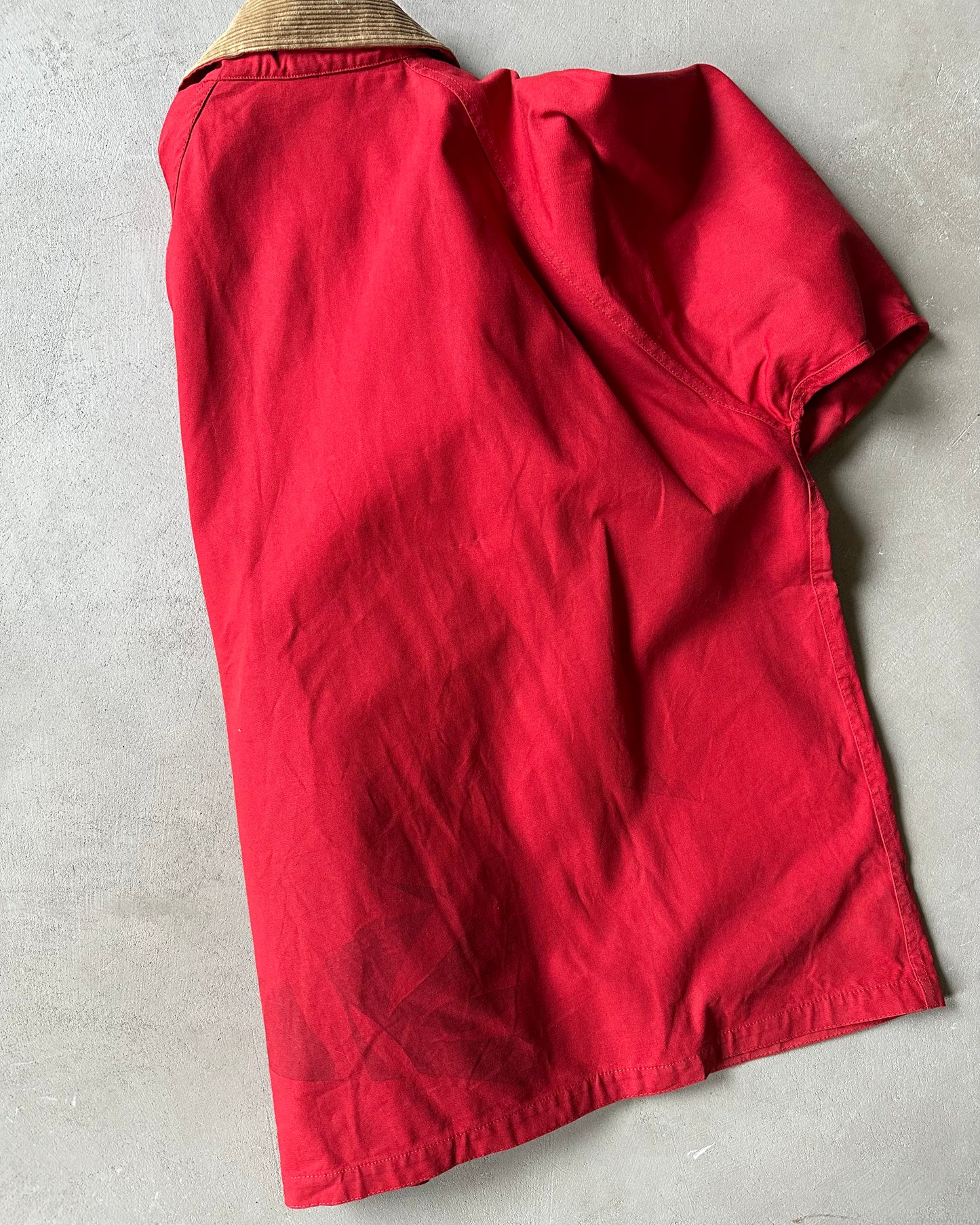 Années 90 - Manteau toile de pompier rouge - L