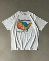 1990s - White "Shitty Weather" T-Shirt - XL