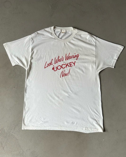 1980s - White JOCKEY T-Shirt - L/XL