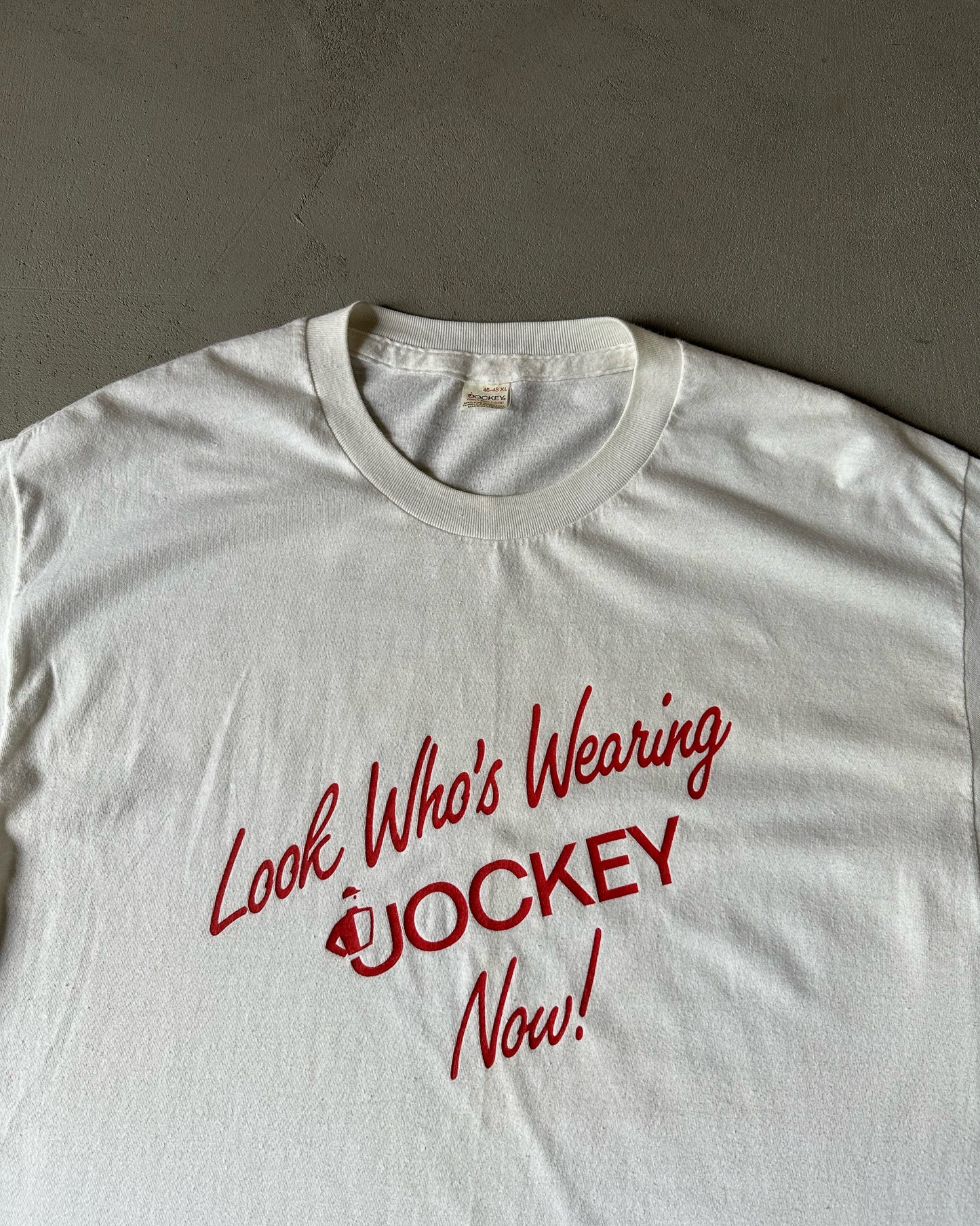 1980s - White JOCKEY T-Shirt - L/XL