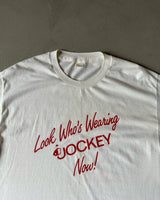 1980s - White JOCKEY T-Shirt - L/XL