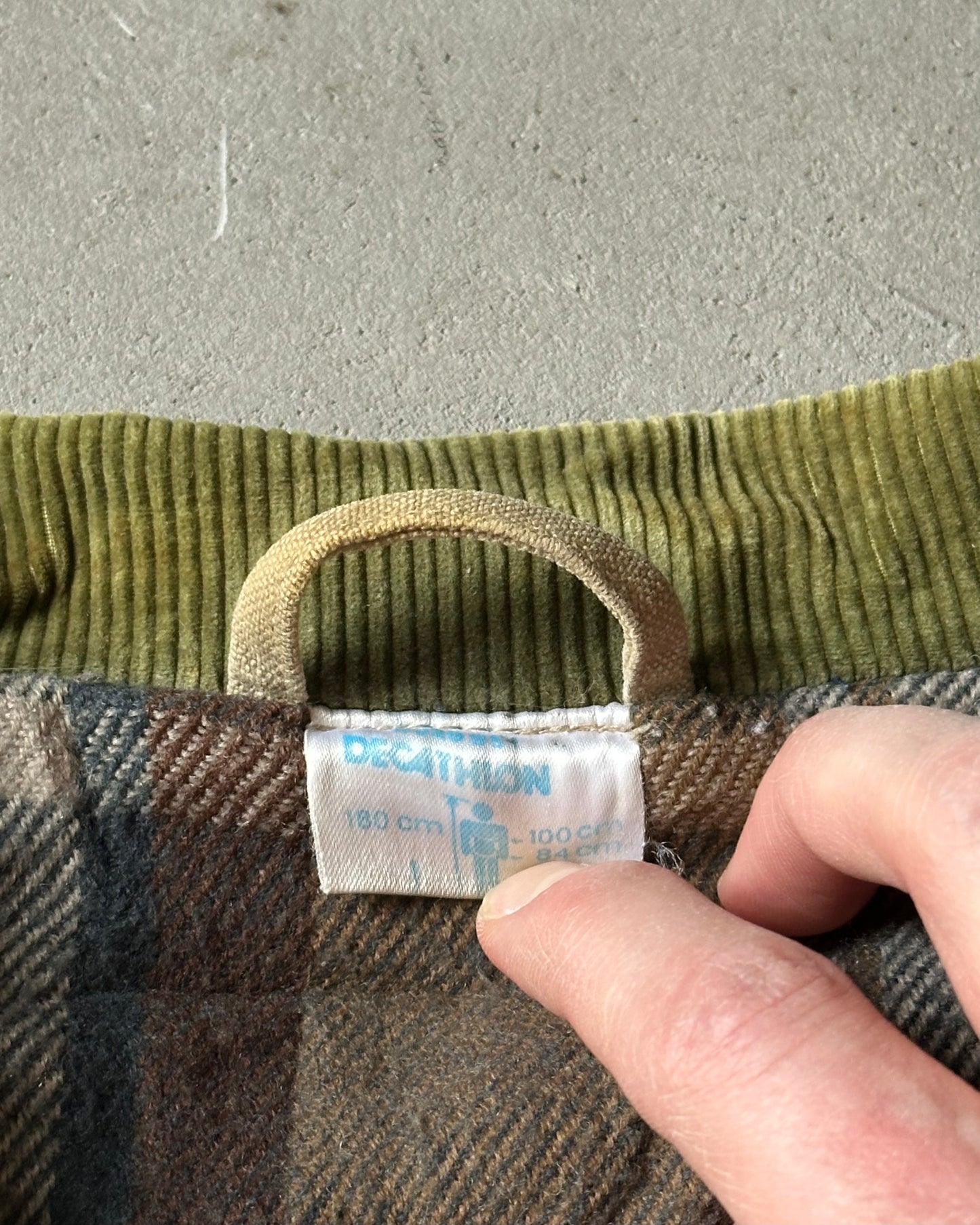 Années 1980 - Veste de travail Decathlon vert sauge - L