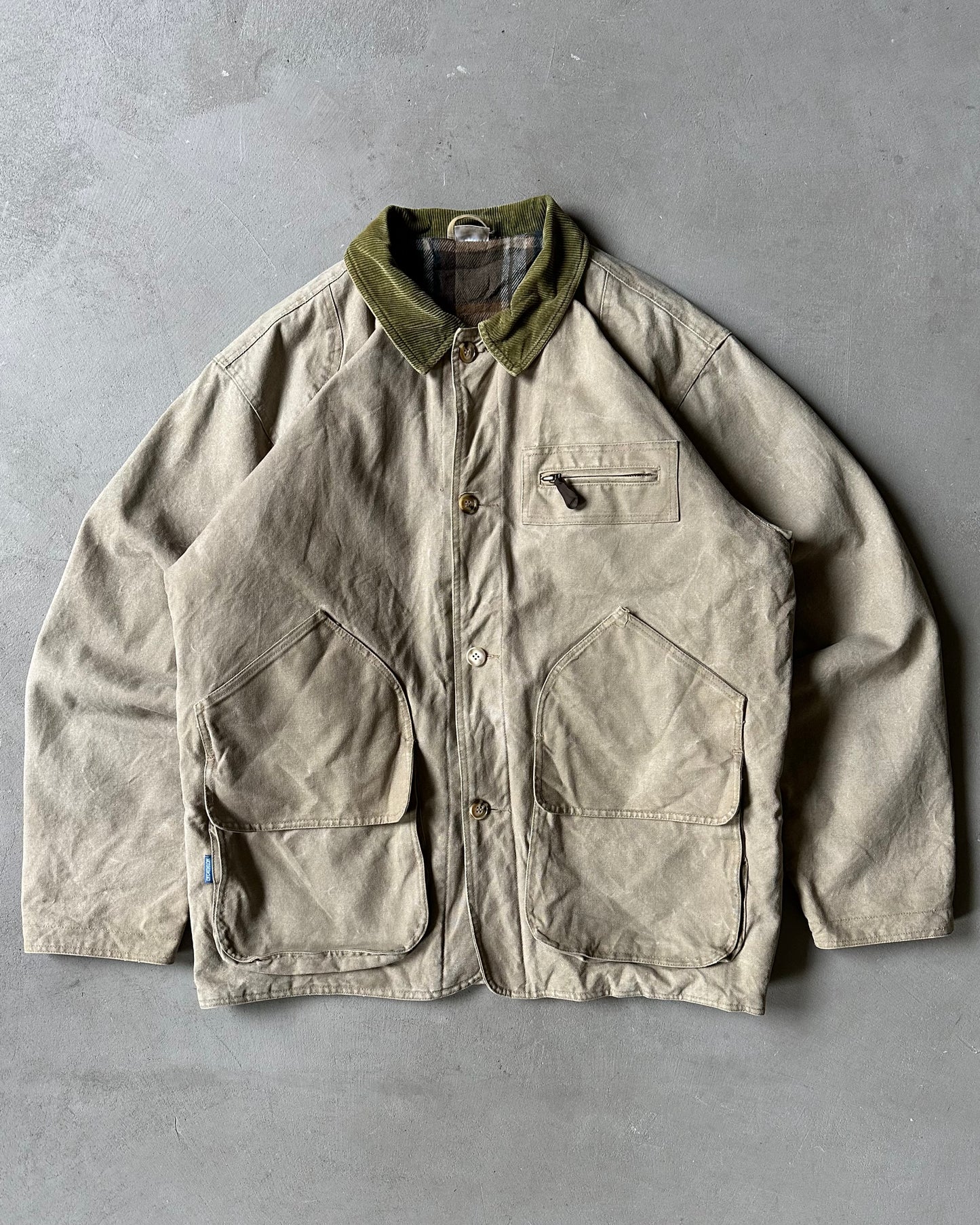 Années 1980 - Veste de travail Decathlon vert sauge - L