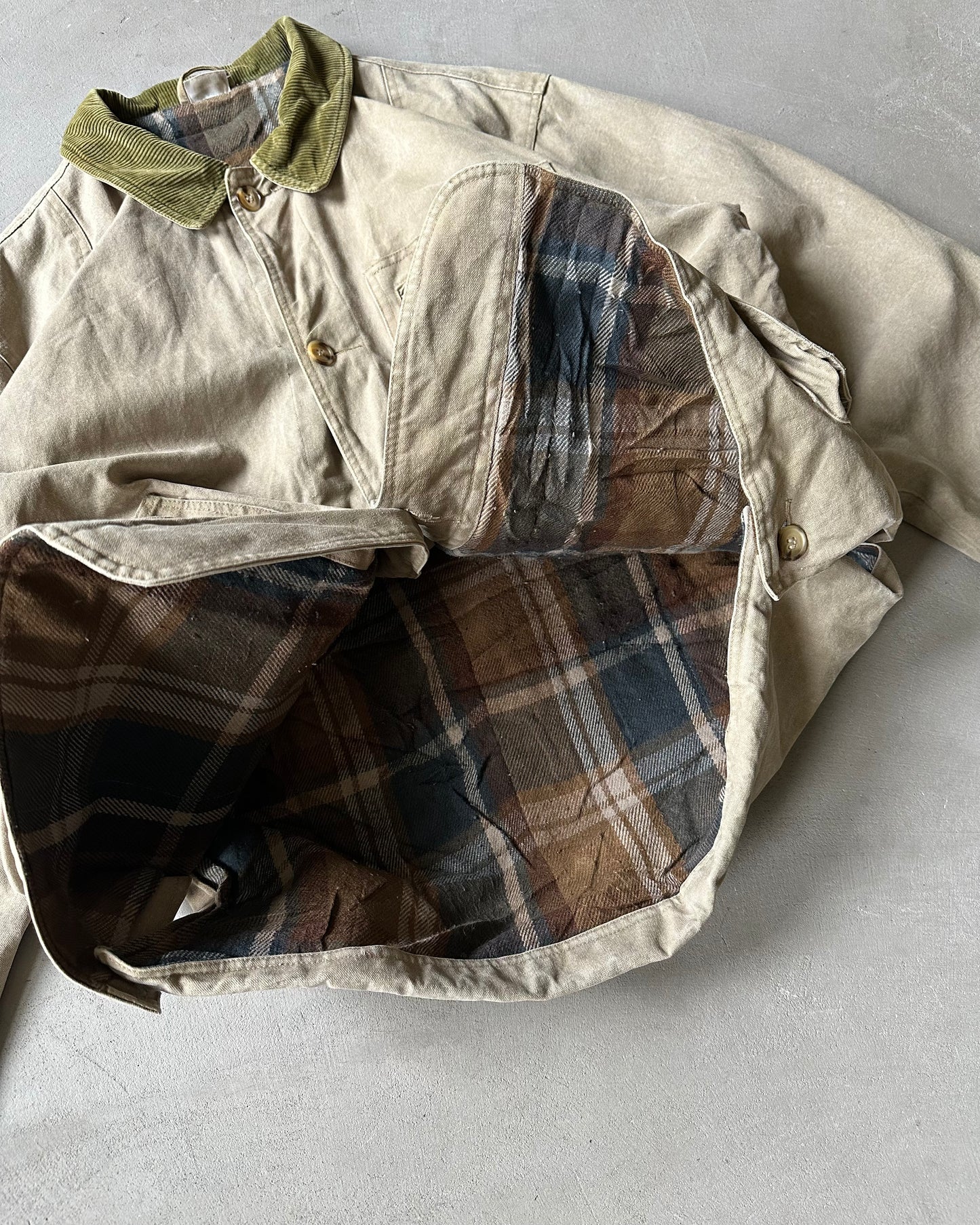 Années 1980 - Veste de travail Decathlon vert sauge - L