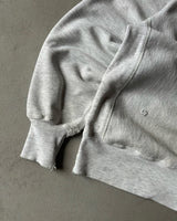 1990s - Distressed Ash Grey "IUP" Champion RW Crewneck - M