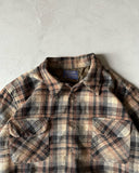 1970s - Brown/Tan Pendleton Plaid Wool Button Up - M/L
