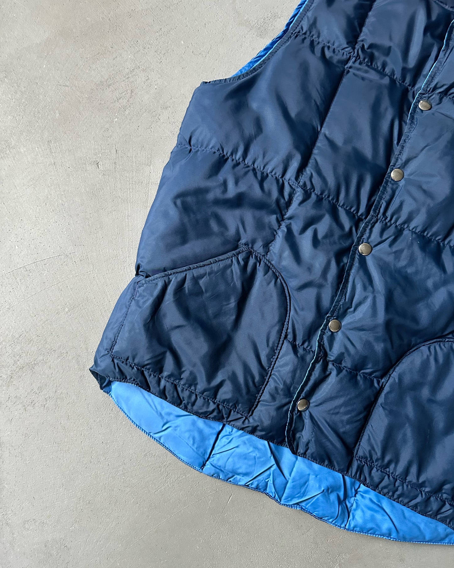 1980s - Navy Sierra Puffer Vest - M/L