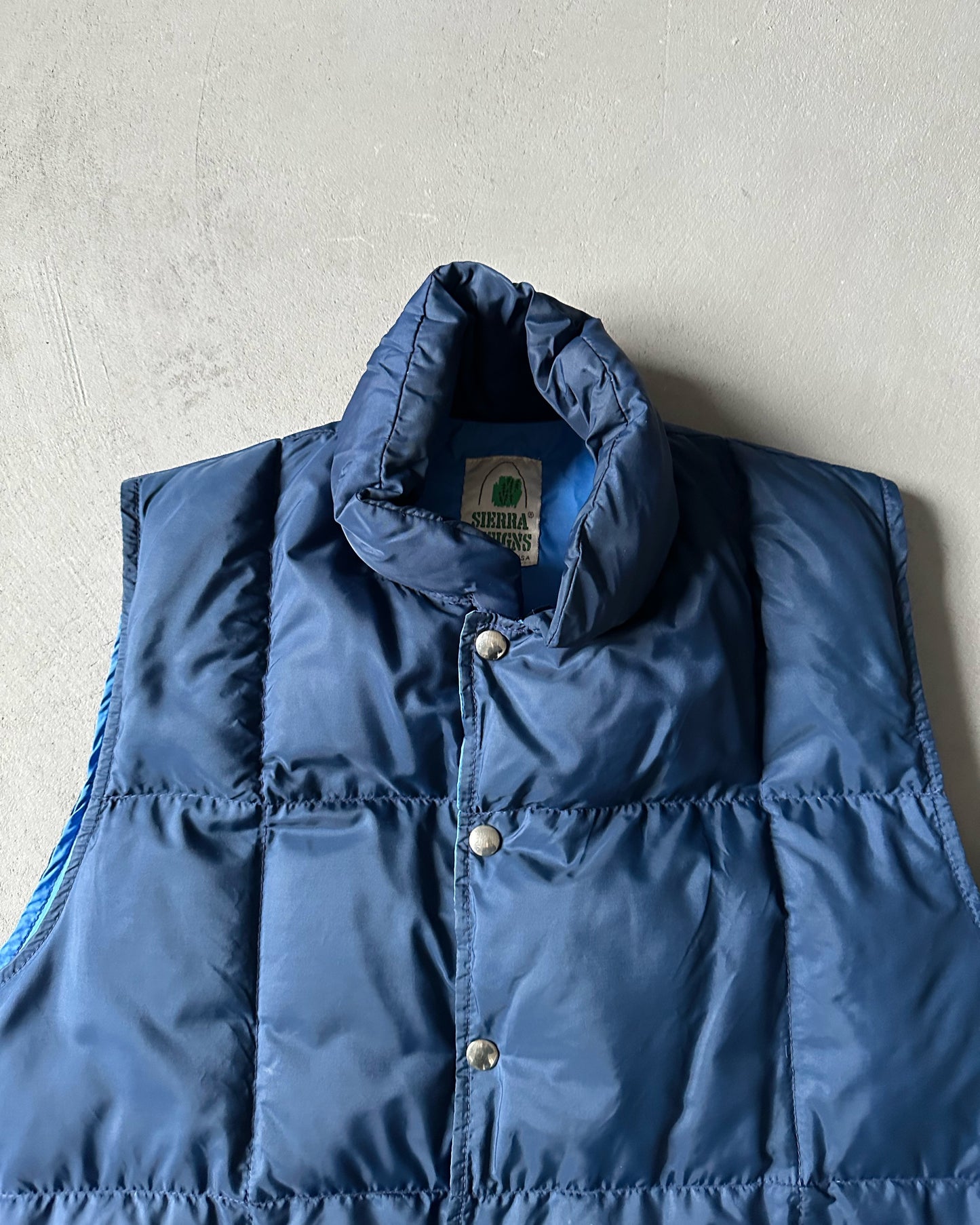 1980s - Navy Sierra Puffer Vest - M/L