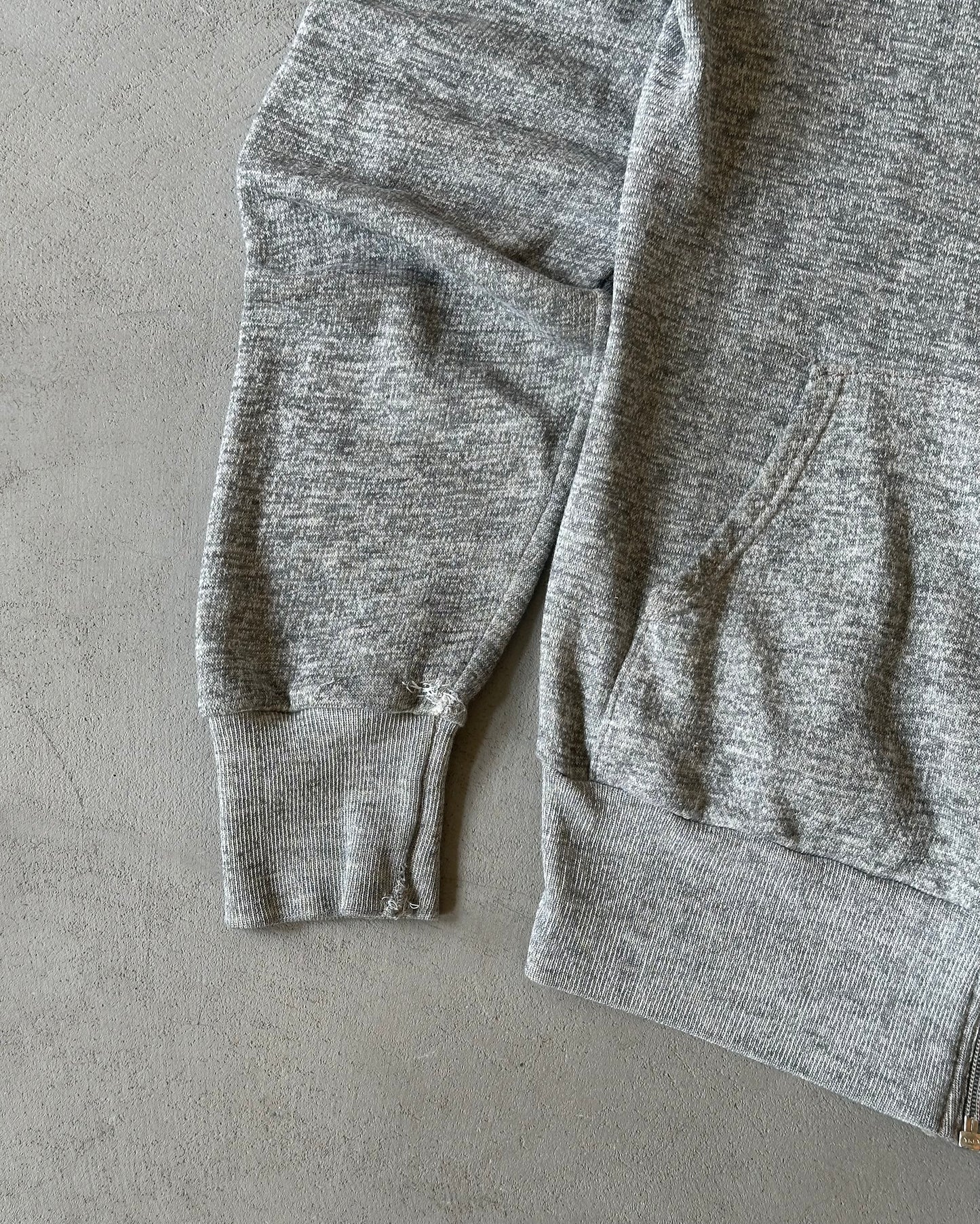 1980s - Heather Grey Corbeau Lodge Zip Up Hoodie - XS
