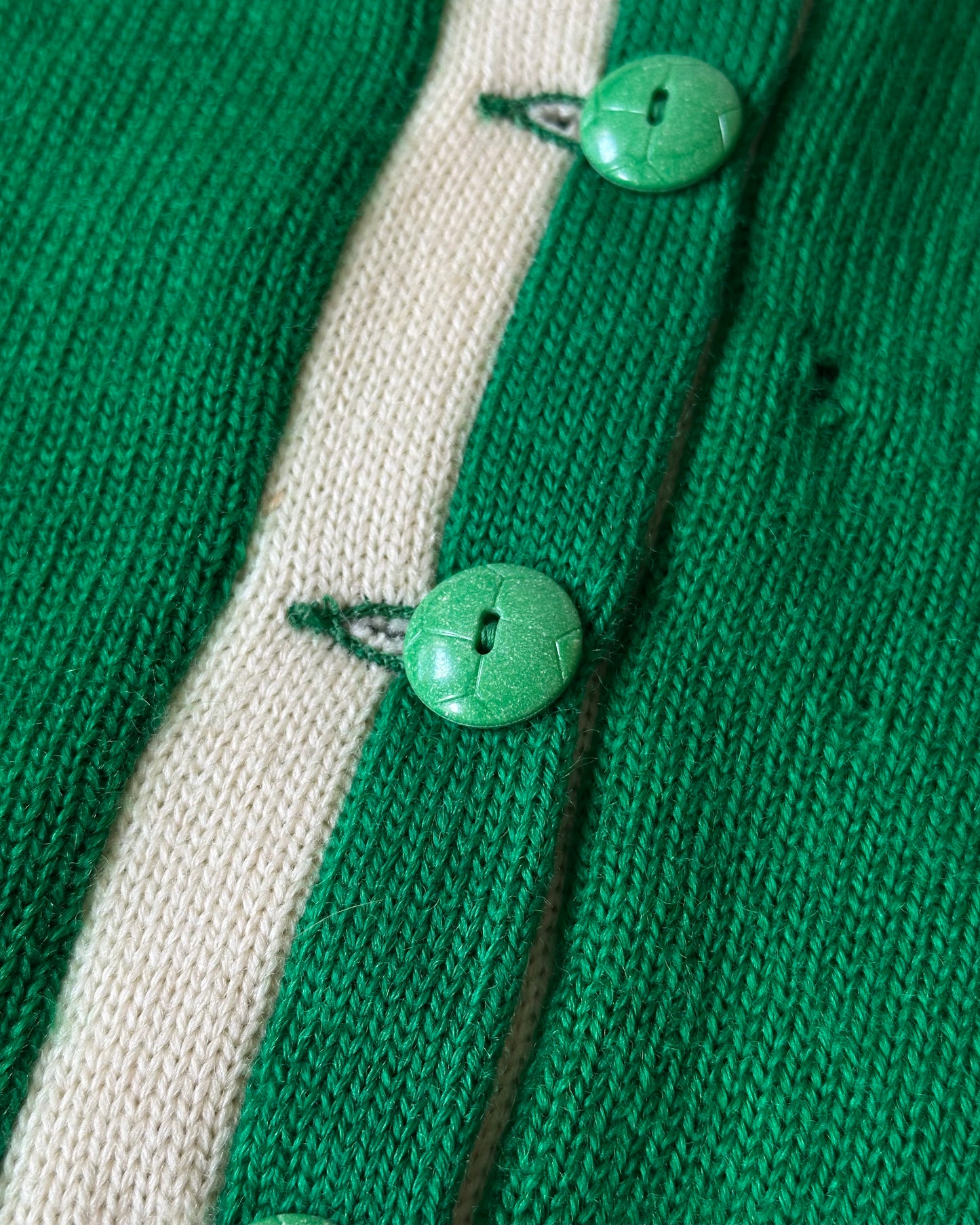 1960s - Distressed Green Jean Lee Sweater Vest - (W)M