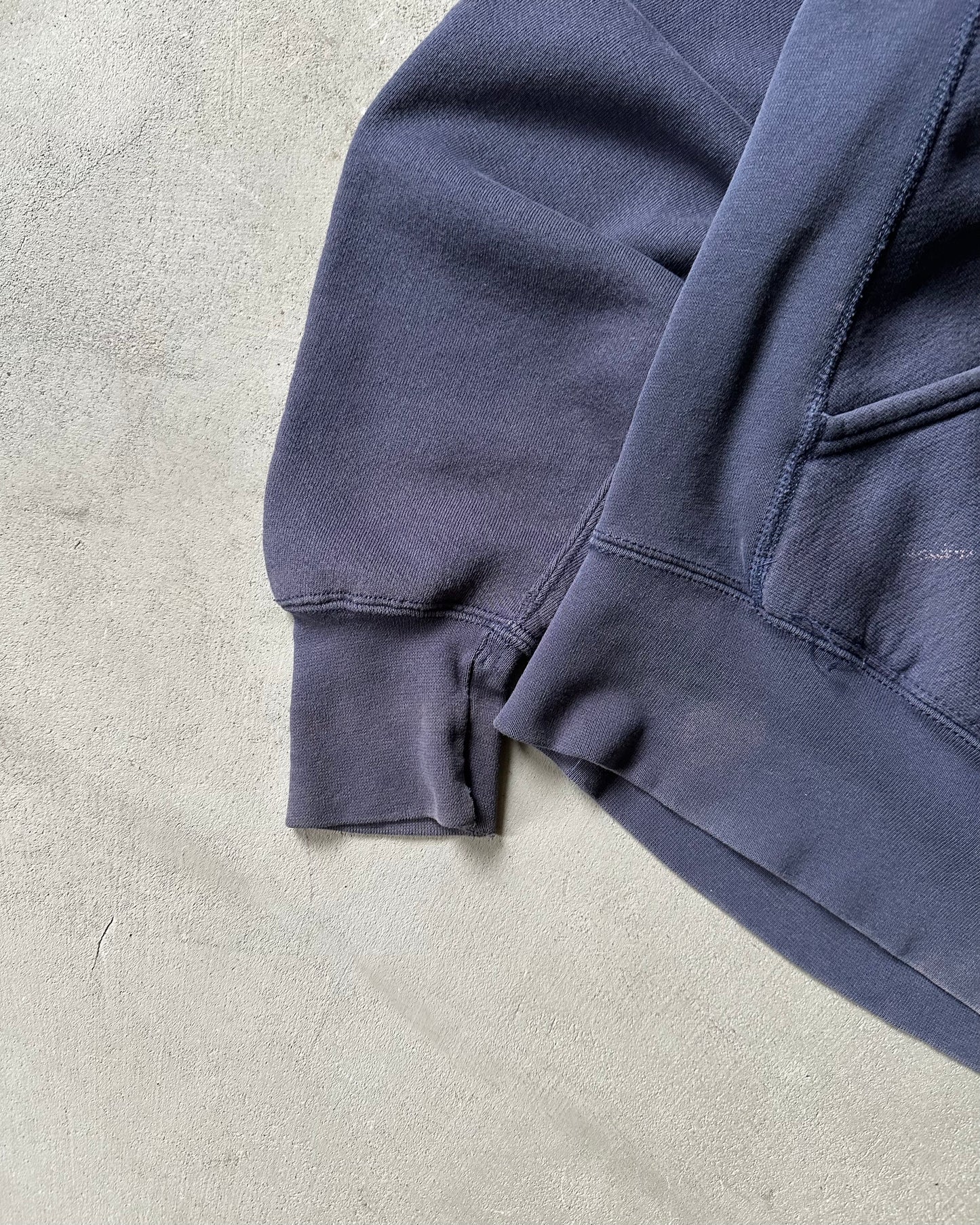 Années 90 - Sweat à capuche FBI bleu marine vieilli - M