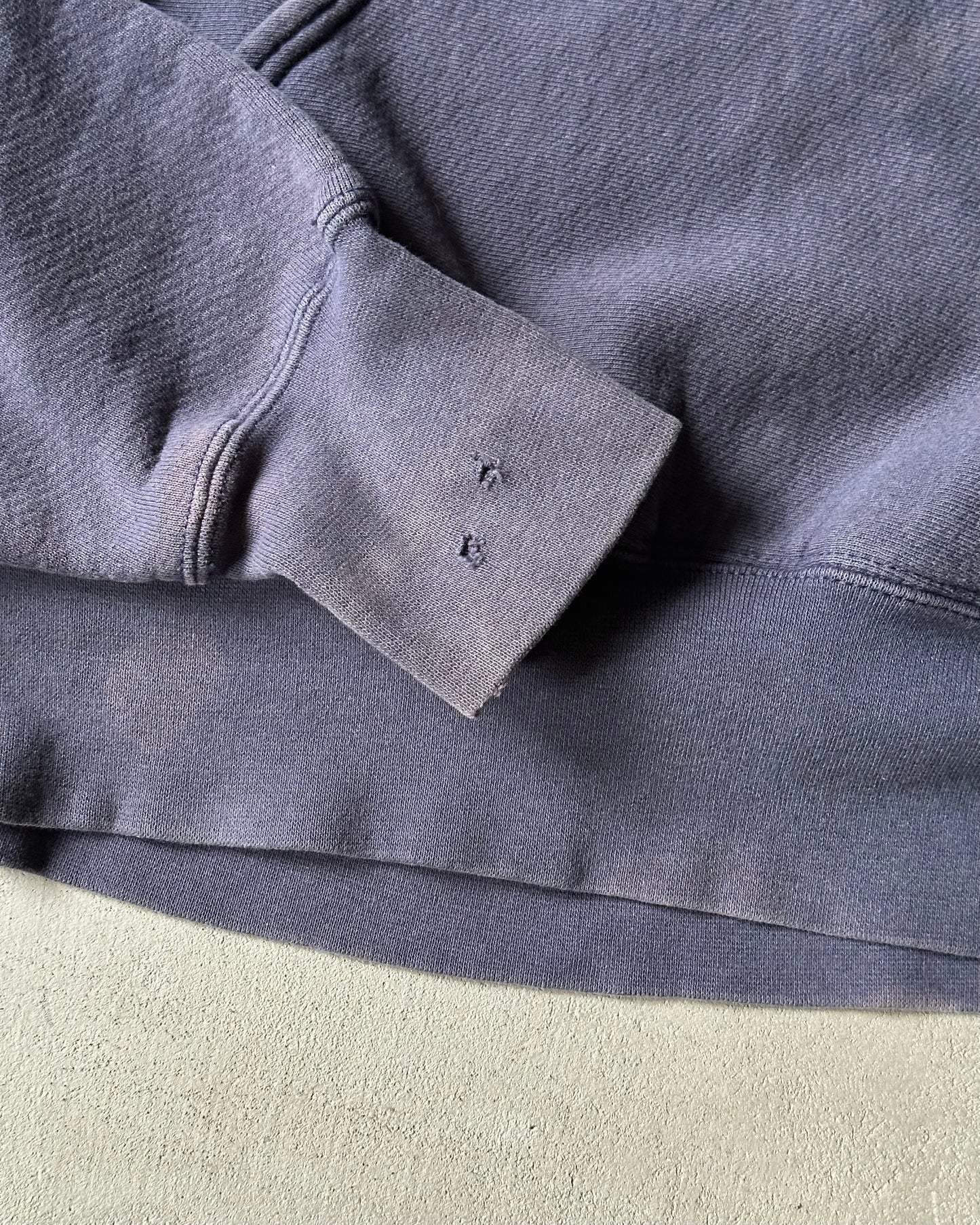 Années 90 - Sweat à capuche FBI bleu marine vieilli - M