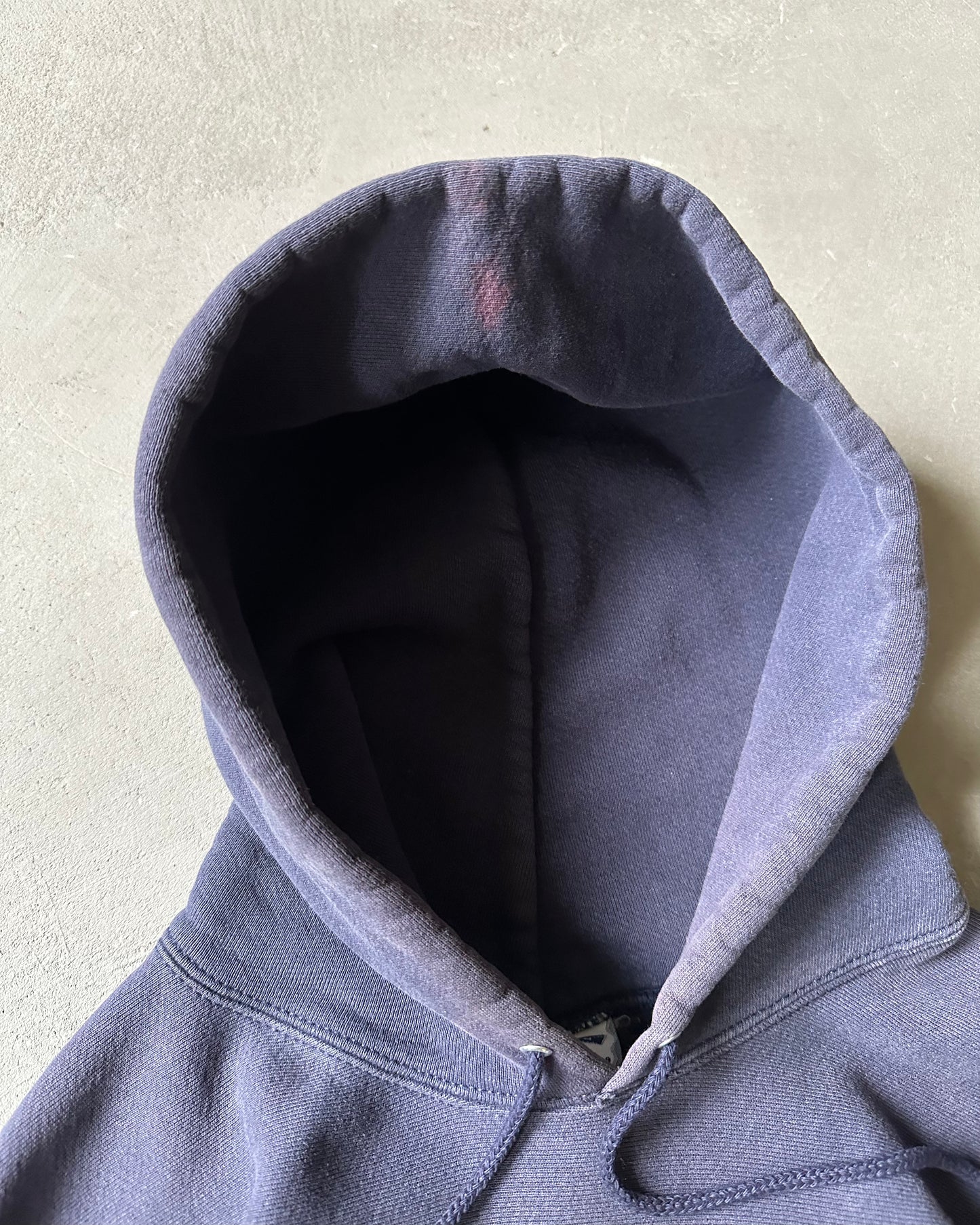 Années 90 - Sweat à capuche FBI bleu marine vieilli - M