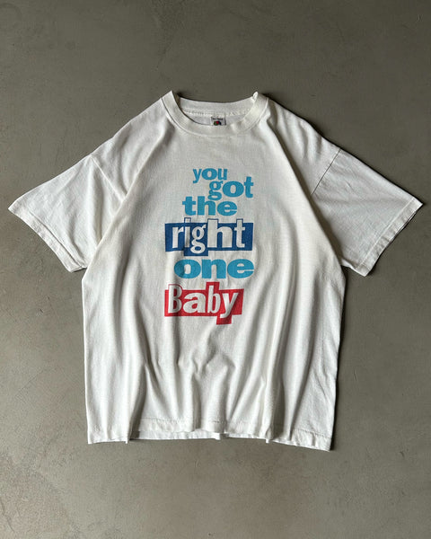 1990s - White Pepsi T-Shirt - XL
