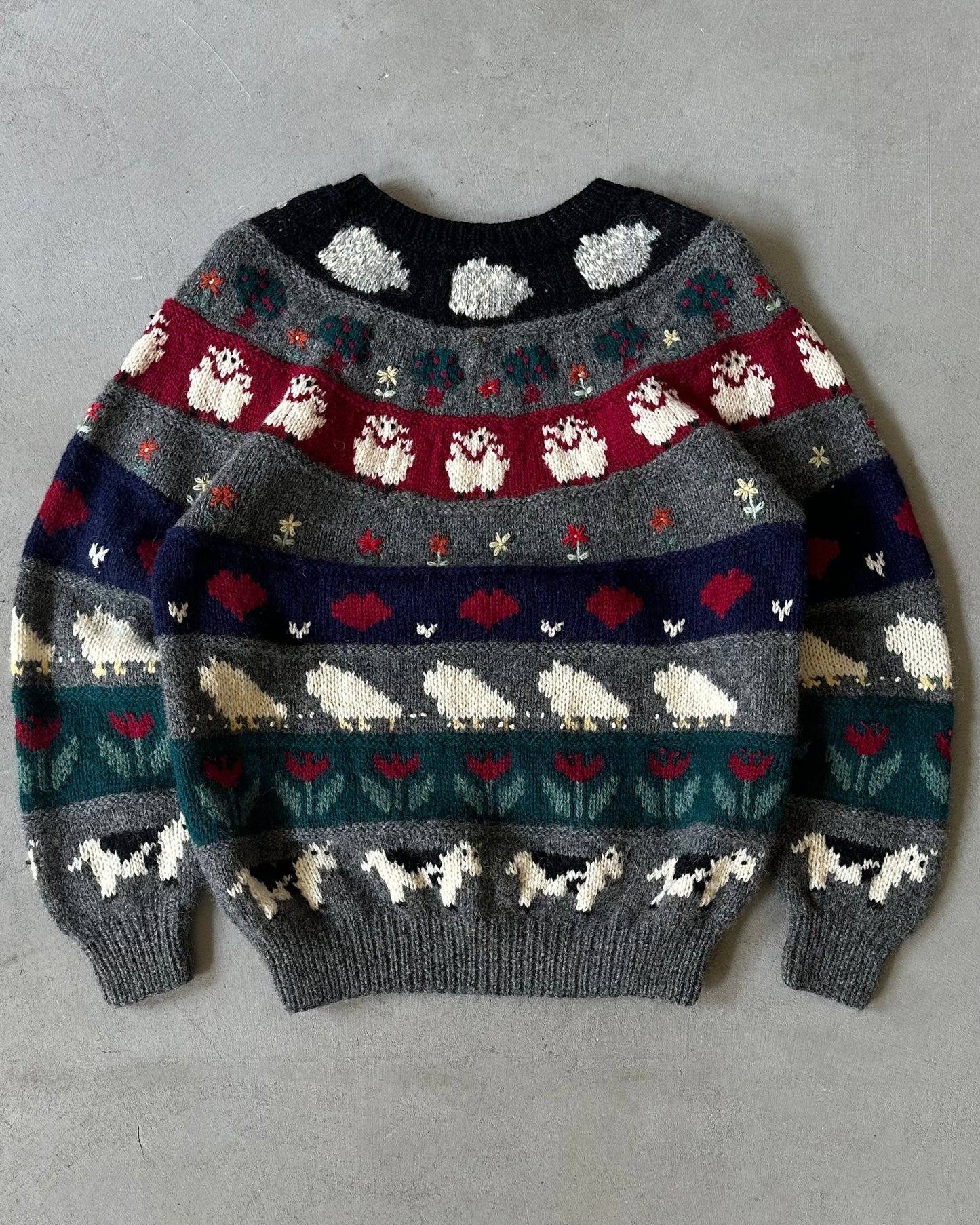 1980s - Black Deans Sheep Sweater - M