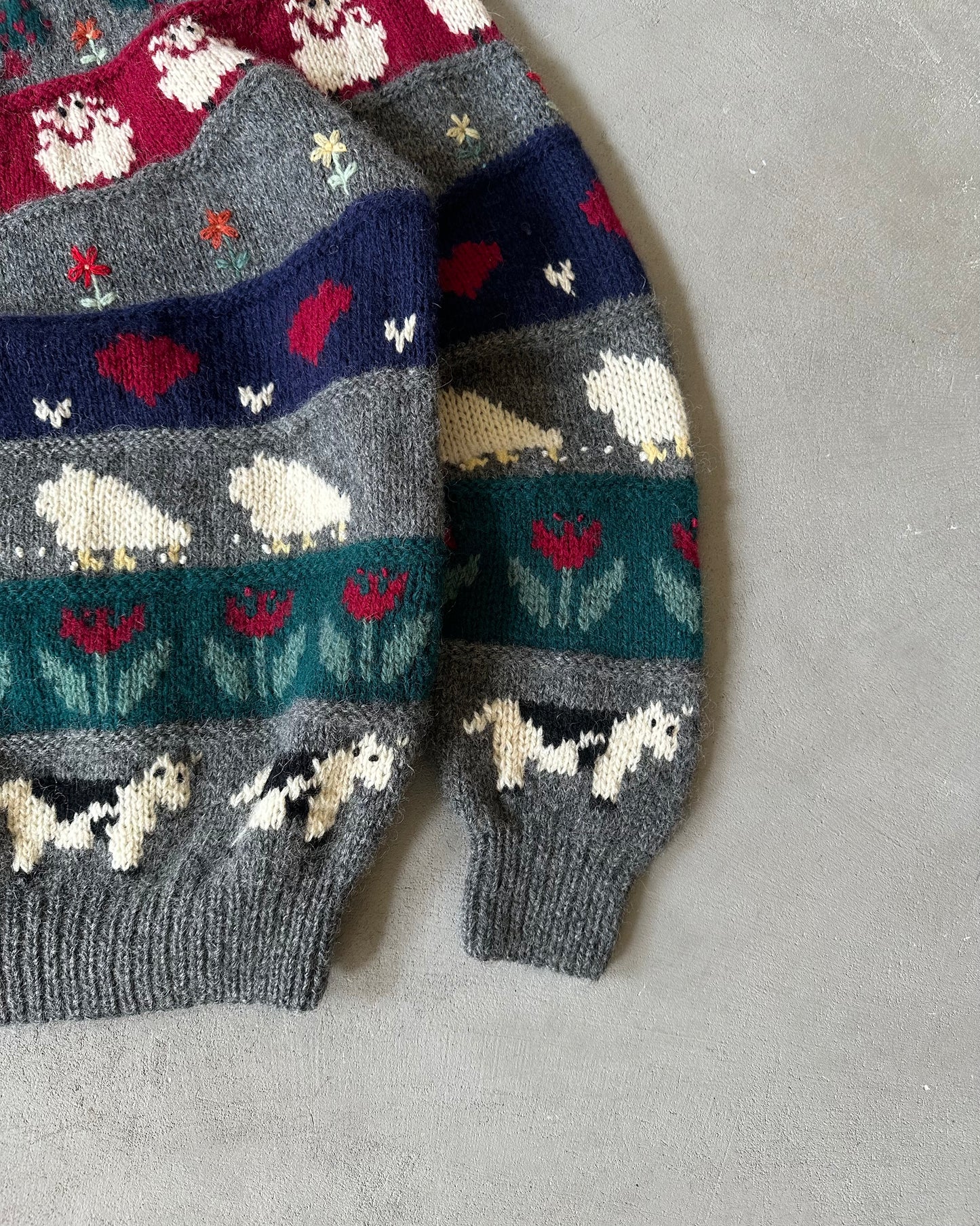1980s - Black Deans Sheep Sweater - M