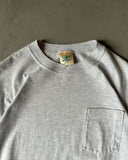 1990s - Ash Grey Russell/L.L.Bean Pocket T-Shirt - L