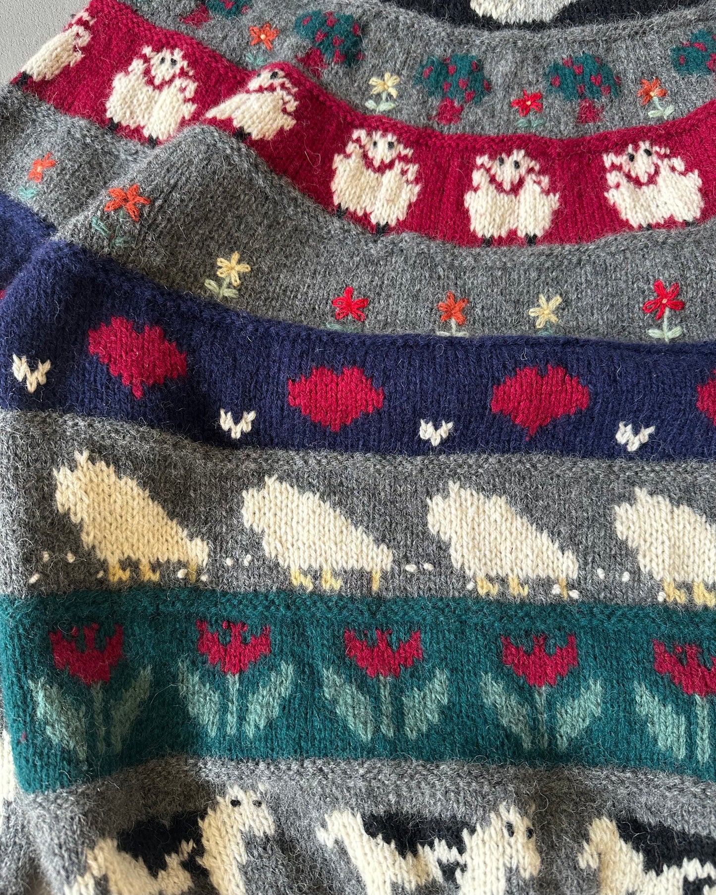 1980s - Black Deans Sheep Sweater - M