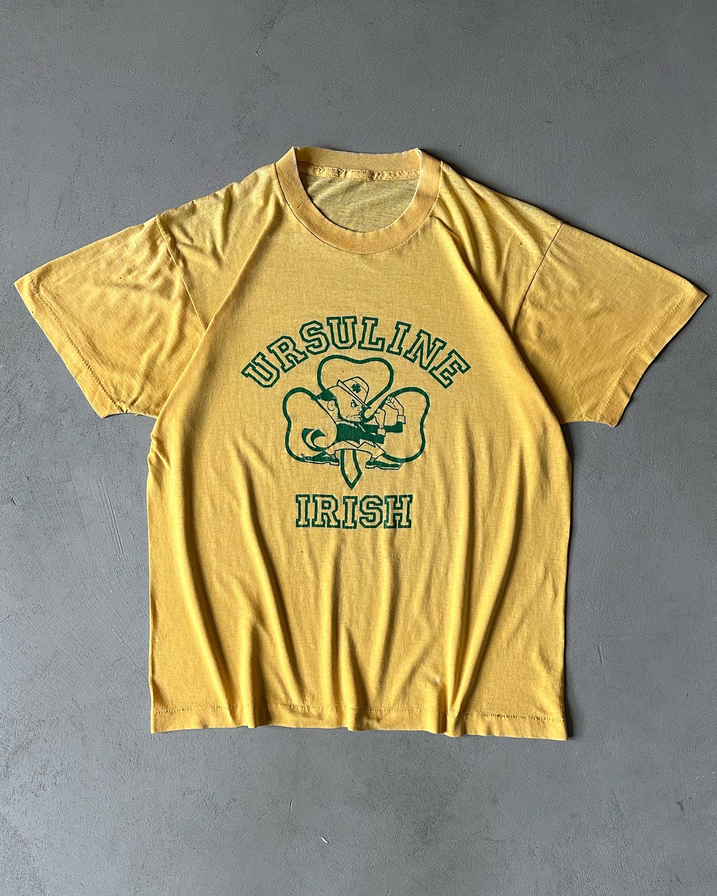 1980s - Yellow "Ursuline" T-Shirt - S/M