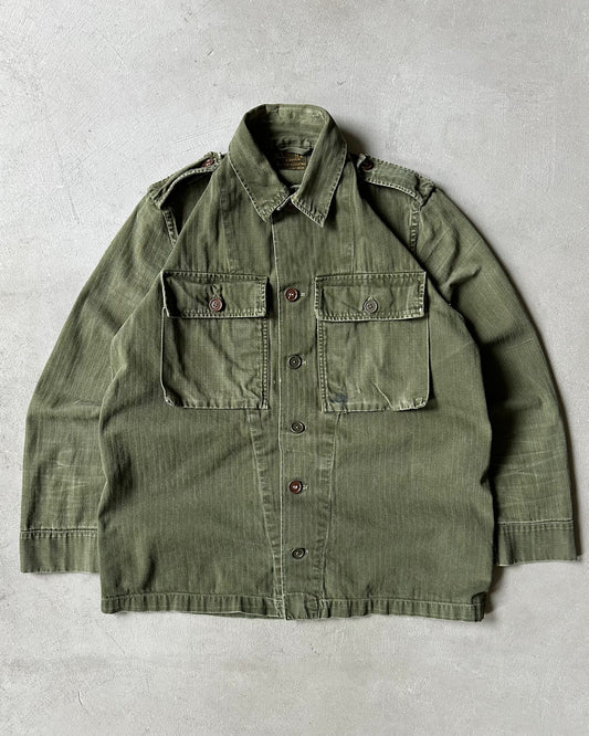 Années 50 - Chemise militaire HBT verte - S