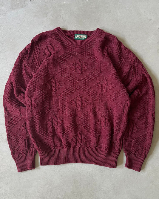 1990s - Burgundy AE Sweater - L