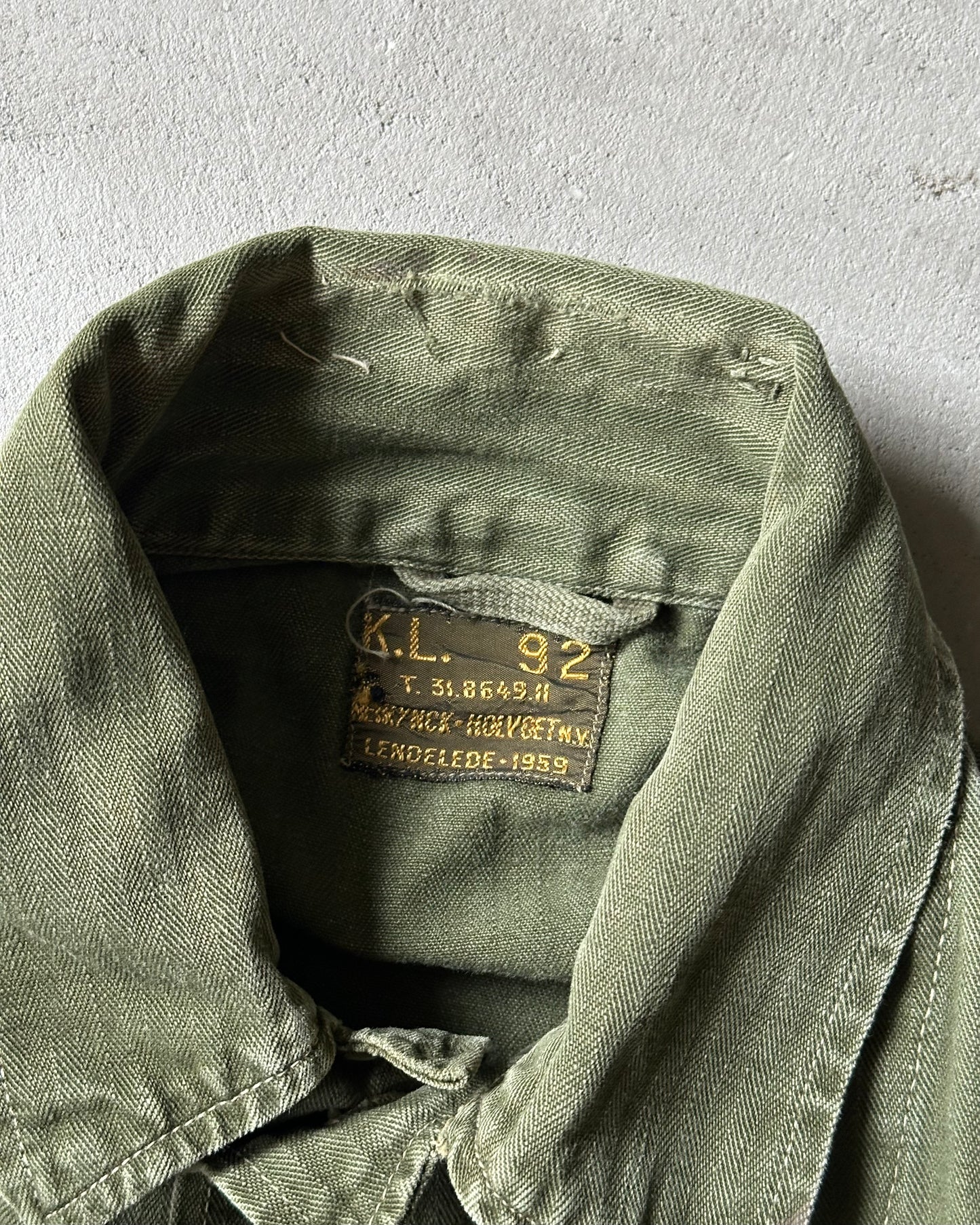 Années 50 - Chemise militaire HBT verte - S