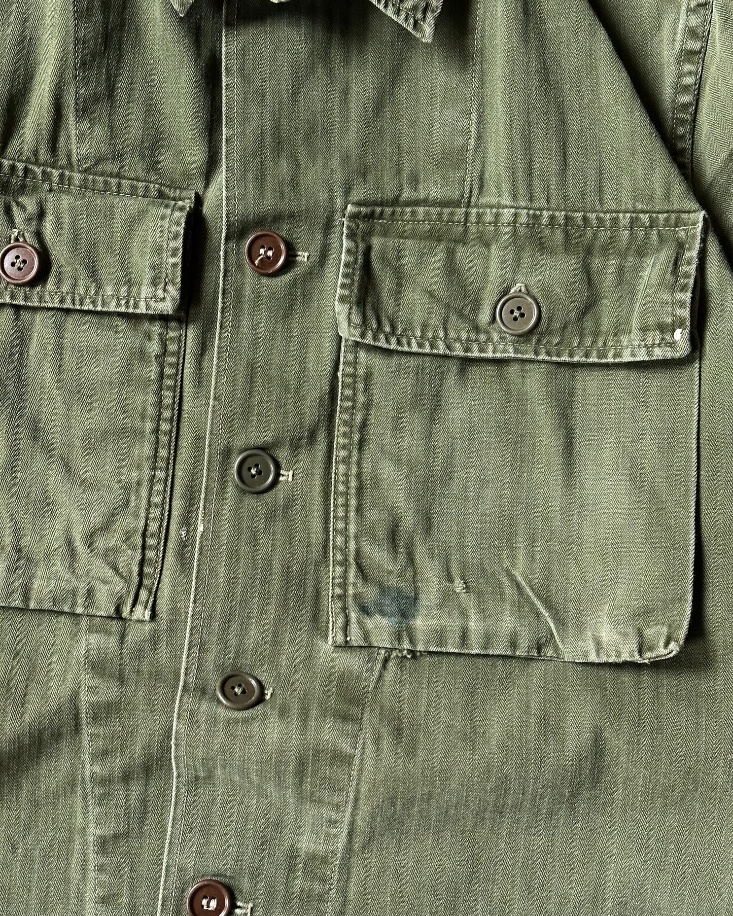 Années 50 - Chemise militaire HBT verte - S
