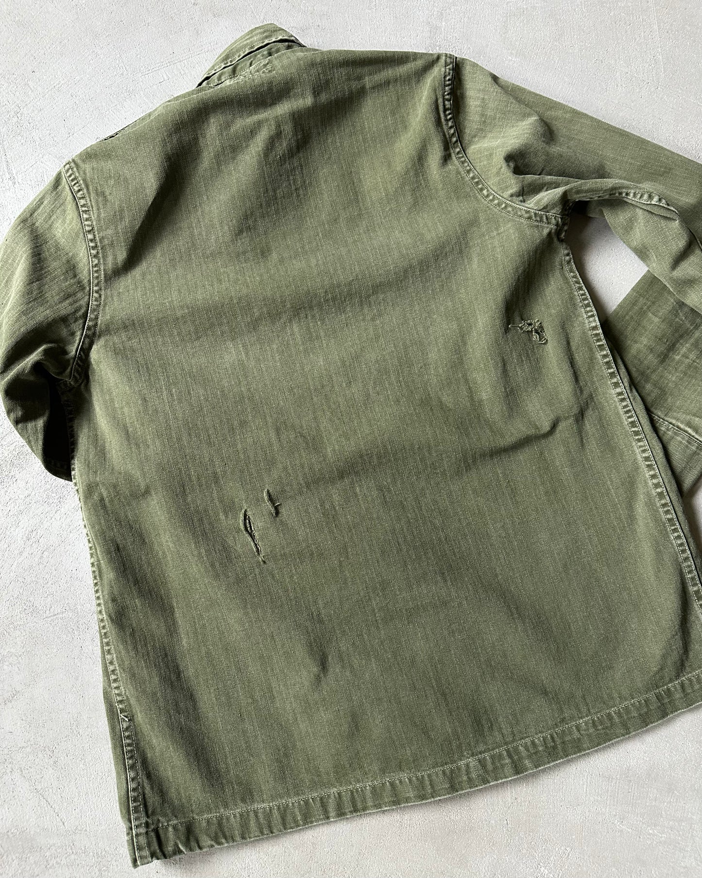 Années 50 - Chemise militaire HBT verte - S