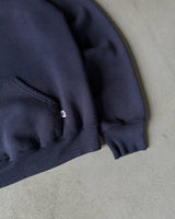 1980s - Faded Navy Volleyball Russell Hoodie - M