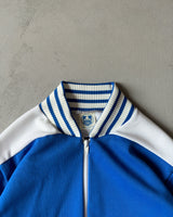 1980s - Blue/White "Old Style" Track Jacket - M