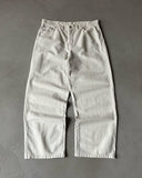 1990s - Cream Bullet Textured Loose Pants - 36x28