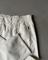 1990s - Cream Bullet Textured Loose Pants - 36x28