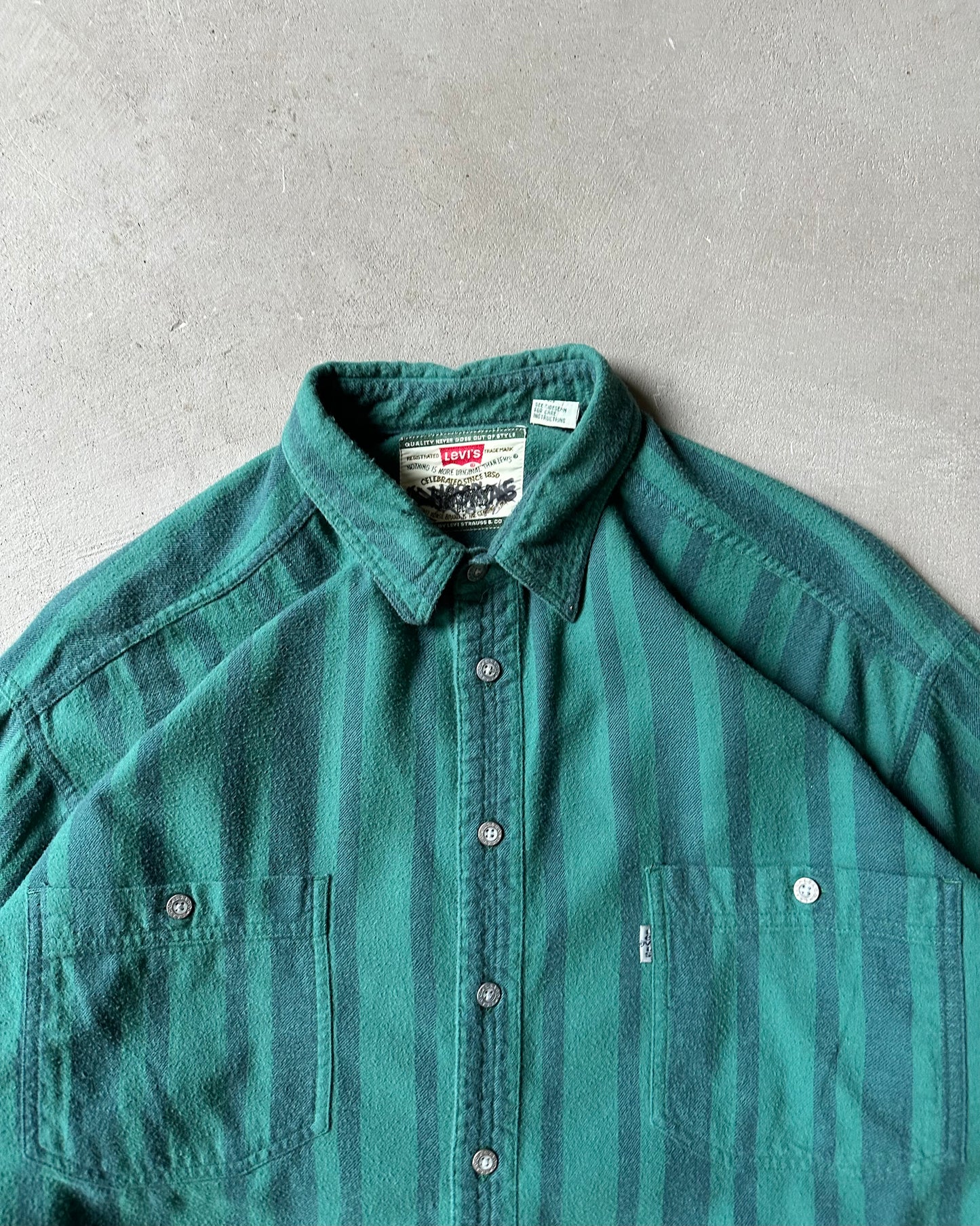 Années 90 - Chemise Levi's à carreaux vert - XL