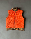 1980s - Duck Camo/Orange Reversible Puffer Vest - L
