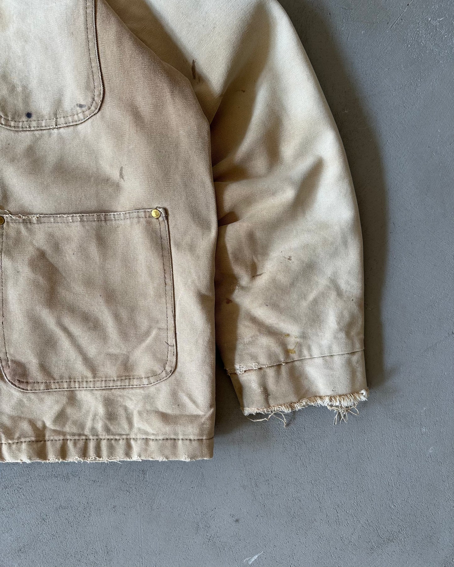 1990s - Distressed Tough Duck Chore Jacket - M