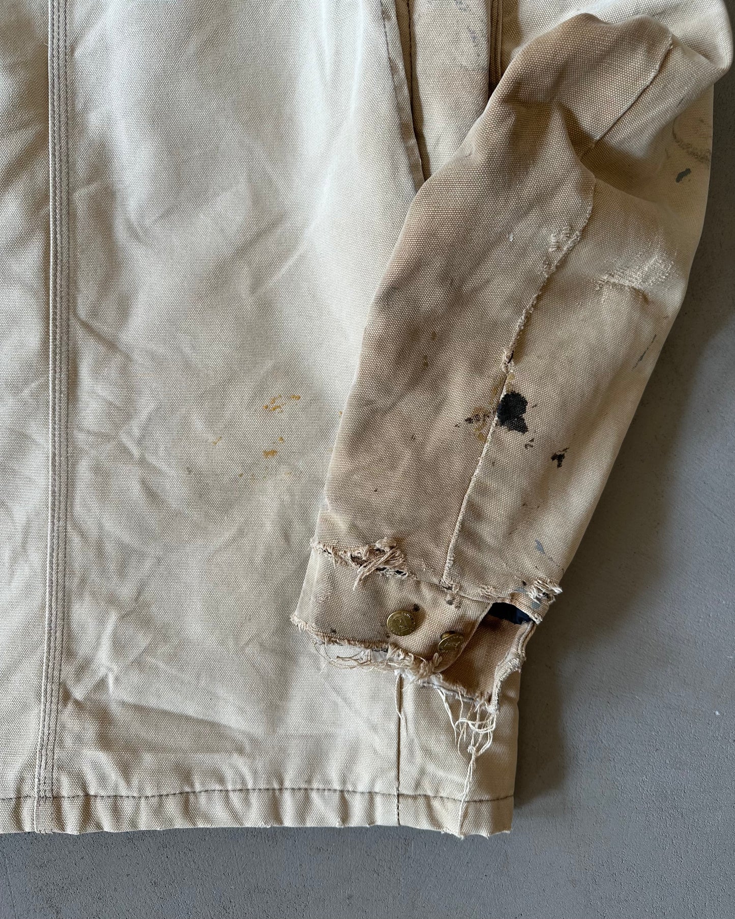1990s - Distressed Tough Duck Chore Jacket - M